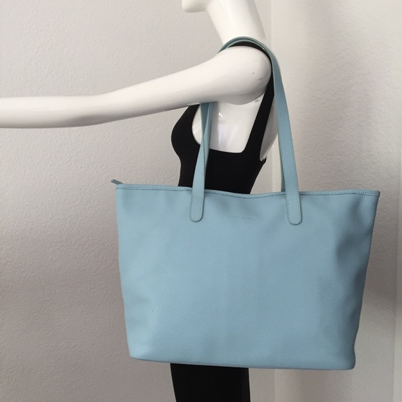 Jack George large blue leather tote - Picture 1 of 12